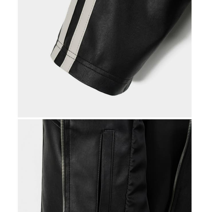 BLACKUP クリート配色レザージャンパー[品番：NWIW0010965]｜3rd
