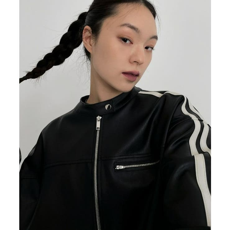 BLACKUP クリート配色レザージャンパー[品番：NWIW0010965]｜3rd
