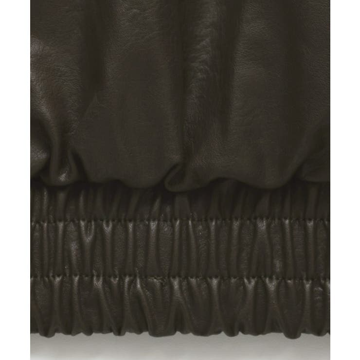 BLACKUP キロットレザージャンバーカーキブラウン