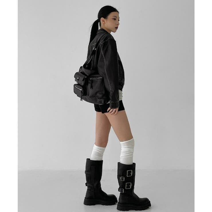 BLACKUP ヒベンヴィンテージレザージャンパー[品番:NWIW0010970 BLACKUP ヒベンヴィンテージレザージャンパー[品番:NWIW0010970
