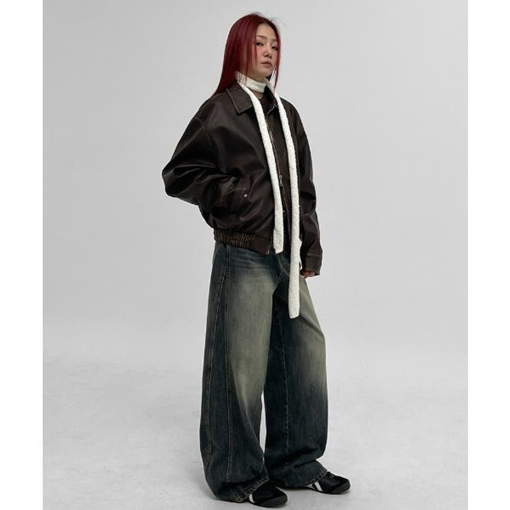 BLACKUP ヒベンヴィンテージレザージャンパー[品番：NWIW0010970