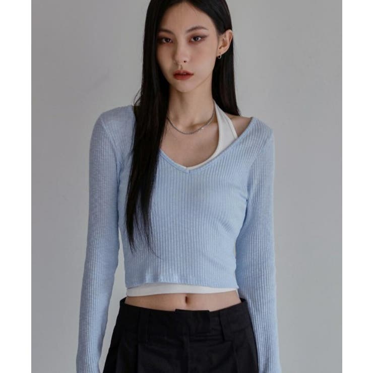BLACKUP ディアナホルターネックキャミソール[品番：NWIW0010978