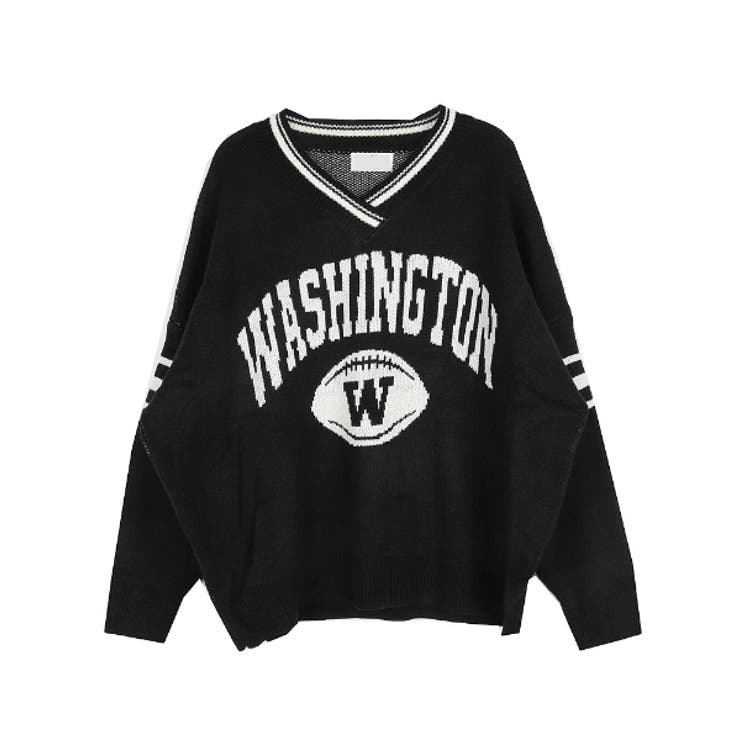 【フリー】ブラック | HOLY IN CODE(ホーリーインコード)ワシントンVネックニット 韓国 | 3rd Spring