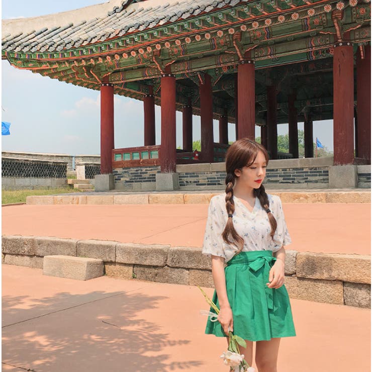 Volvik韓国　ダークグリーンスカート 高身長 マキシ丈ボリュームスカート（トールサイズ）Essenave