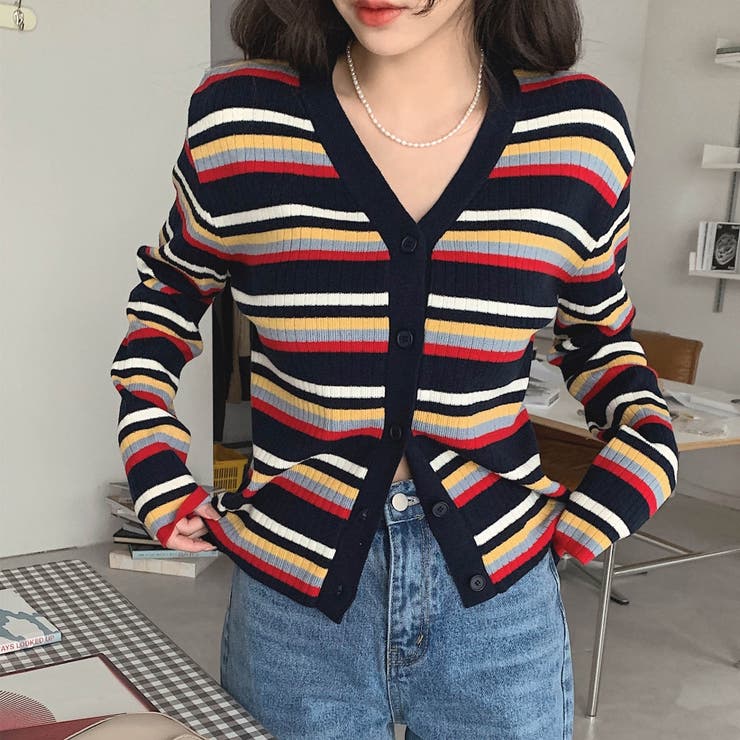 Merongshop メロンショップ マルチボーダーカーディガン 品番 Nwiw 3rd Spring サードスプリング のレディースファッション通販 Shoplist ショップリスト