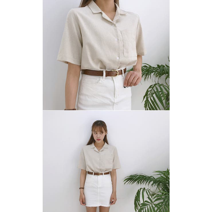 Michyeoraリネン半袖シャツ 韓国 韓国ファッション 品番 Nwiw 3rd Spring サードスプリング のレディース ファッション通販 Shoplist ショップリスト