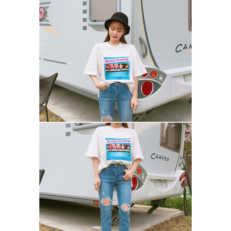 Michyeoraボーリングtシャツ 韓国 韓国ファッション 品番 Nwiw 3rd Spring サードスプリング のレディース ファッション通販 Shoplist ショップリスト