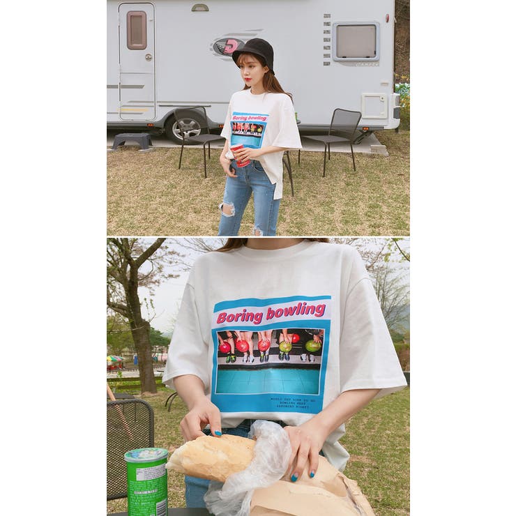 Michyeoraボーリングtシャツ 韓国 韓国ファッション 品番 Nwiw 3rd Spring サードスプリング のレディース ファッション通販 Shoplist ショップリスト