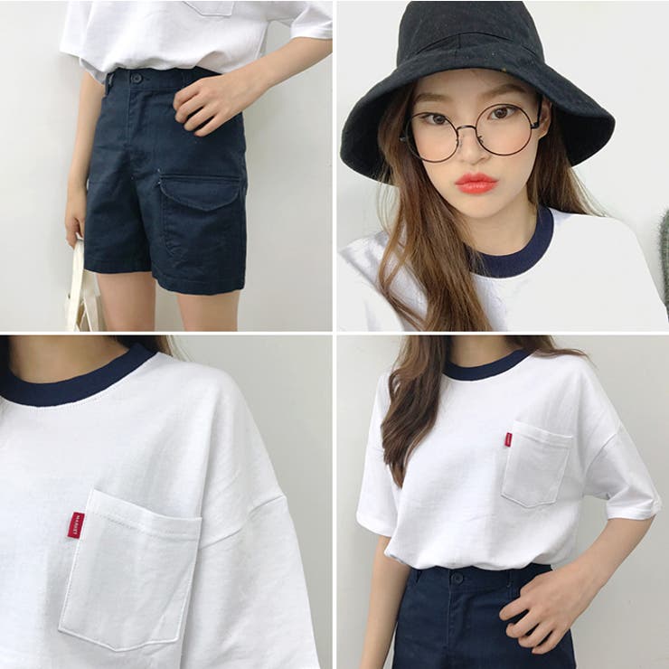 MICHYEORA体育着っぽいTシャツ 韓国 韓国ファッション[品番