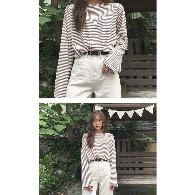 Michyeora細いボーダーのトップス 韓国 韓国ファッション 品番 Nwiw 3rd Spring サードスプリング のレディースファッション通販 Shoplist ショップリスト