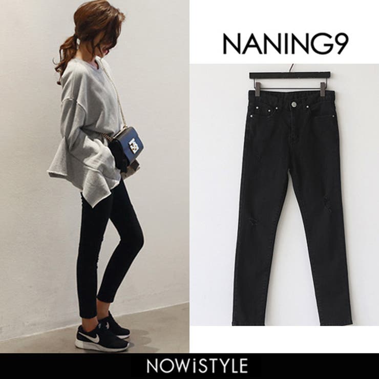 ナンバーナイン　FW08 ブラック　スキニー　ジーンズ　デニム　3×32 涙 NANING9ブラックスキニージーンズデニム パンツ スキニーデニム