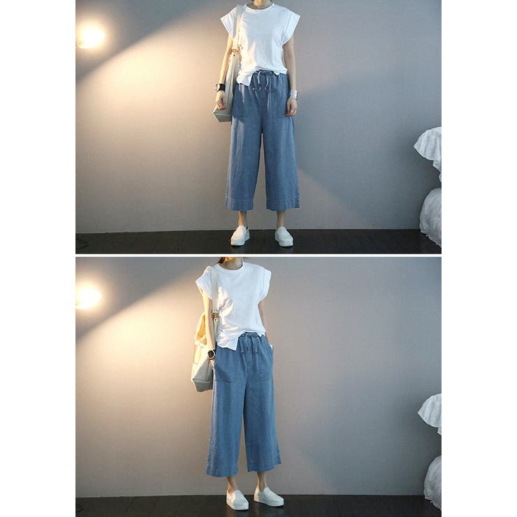 NANING9ロールアップフレンチスリーブTシャツ 韓国 韓国ファッション | 3rd Spring | 詳細画像3 