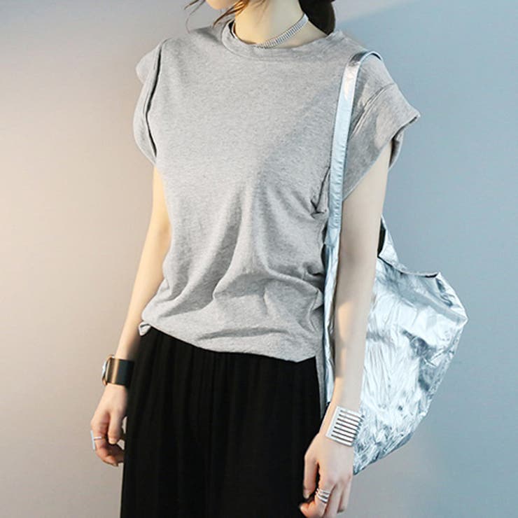 NANING9ロールアップフレンチスリーブTシャツ 韓国 韓国ファッション | 3rd Spring | 詳細画像12 