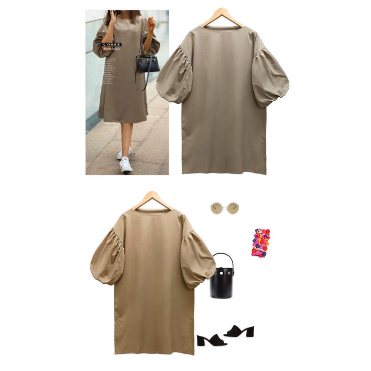 N Vogueバルーンスリーブとろみワンピース 韓国 品番 Nwiw 3rd Spring サードスプリング のレディースファッション通販 Shoplist ショップリスト