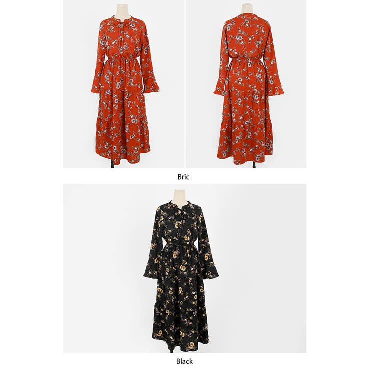 花柄 ロング マキシフレア ノースリーブ ワンピース 韓国 新品 レディース ロングワンピース ホワイト×ネイビー 花柄 韓国