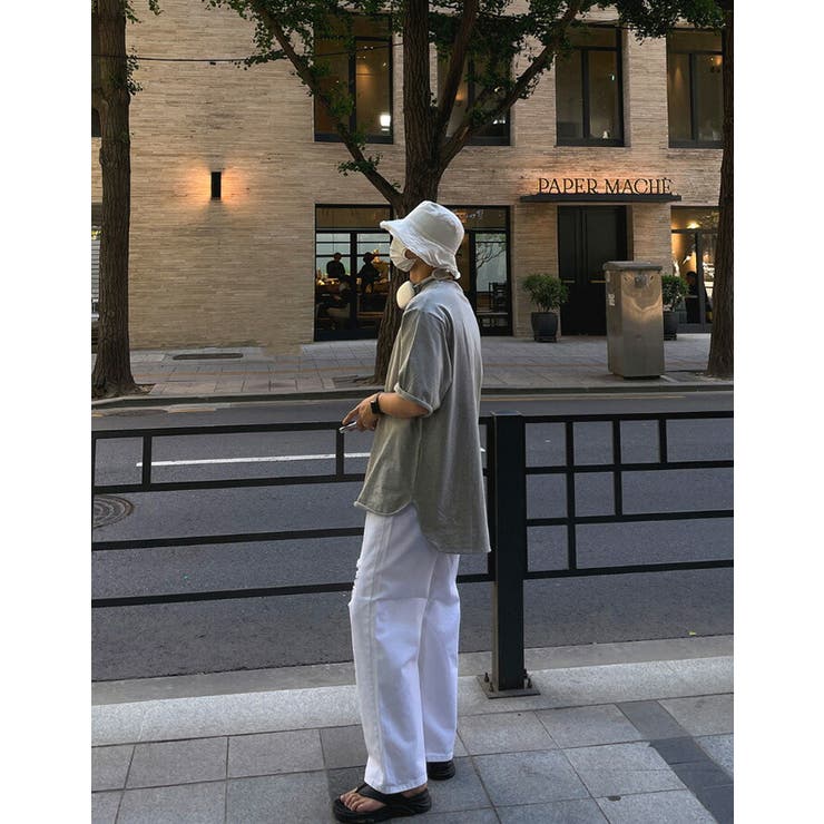 ペーパーライク　アシンメトリートップス　ティラピスTシャツ　Mサイズ ペーパーライク アシンメトリートップス ティラピスTシャツ Mサイズ