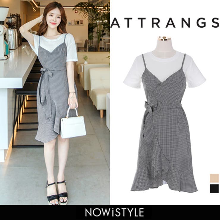 ATTRANGS(アットランス）巻リボンワンピース韓国韓国ファッション[品番：NWIW0003876]｜3rd  Spring（サードスプリング）のレディースファッション通販｜SHOPLIST（ショップリスト）