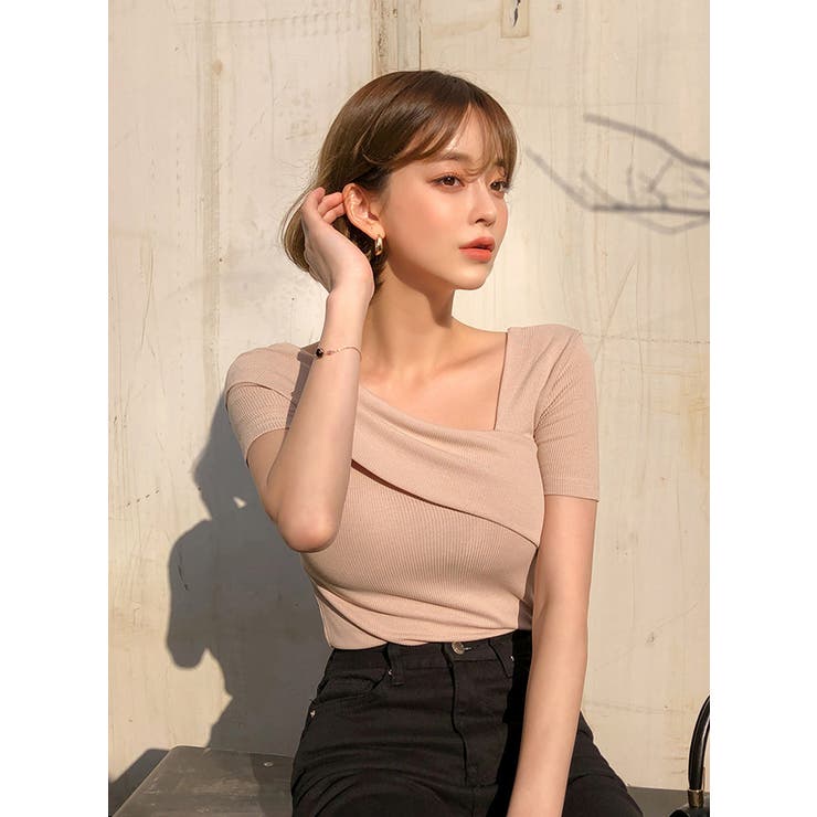 ★LUVISTRUE★SM POCKET HOOD TEE(BROWN)★正規品/韓国直送料込 CHUUサイドラップスリムTシャツ韓国 韓国ファッション Tシャツ