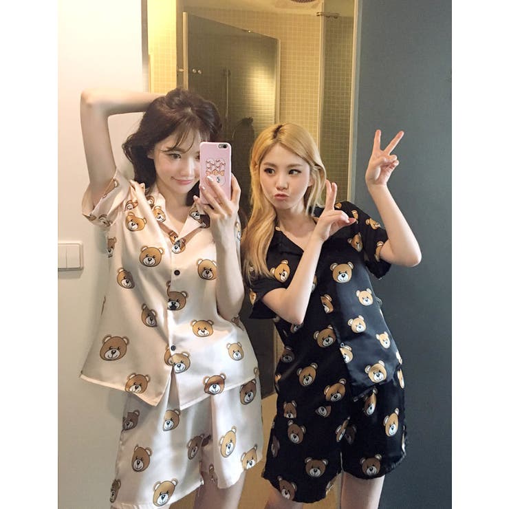くまさんパジャマ　ルームウェア　くまさん　パジャマ　くまさん柄 - 4