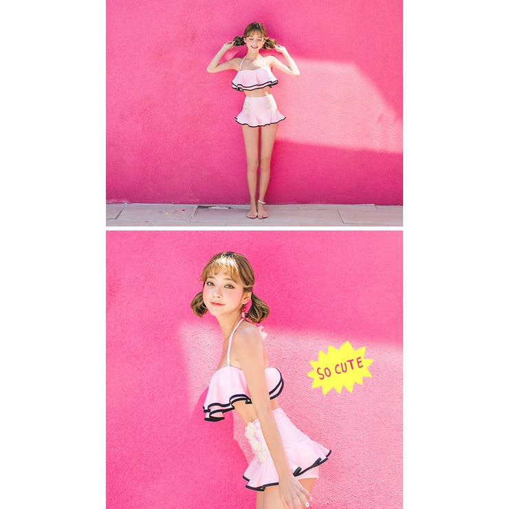 CHUU乙女ゴコロビキニ韓国韓国ファッション 水着 スイムウェア[品番