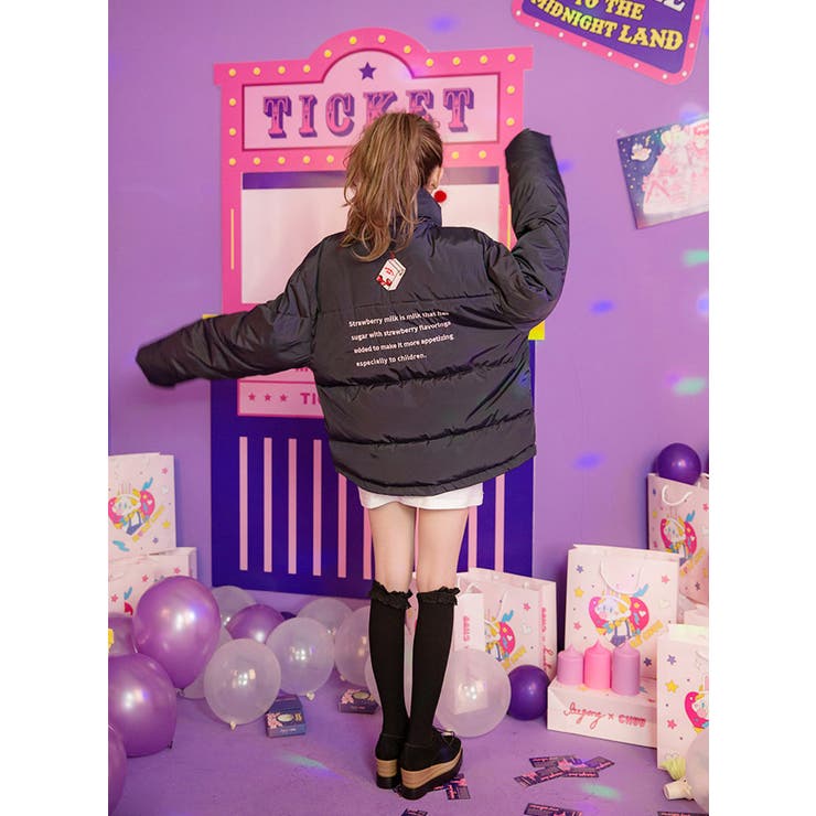 CHUUstrawberry milk ダウン韓国韓国ファッション[品番