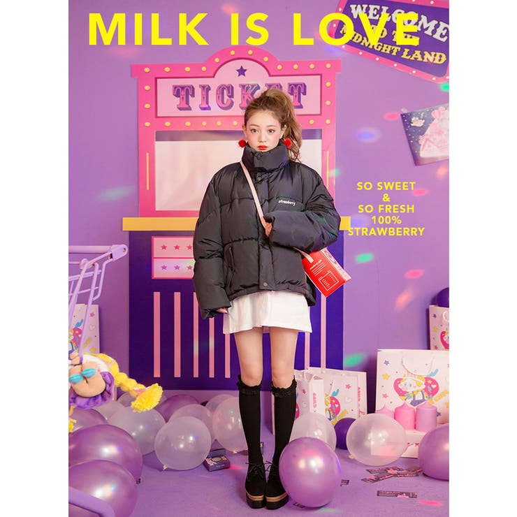 CHUUstrawberry milk ダウン韓国韓国ファッション[品番