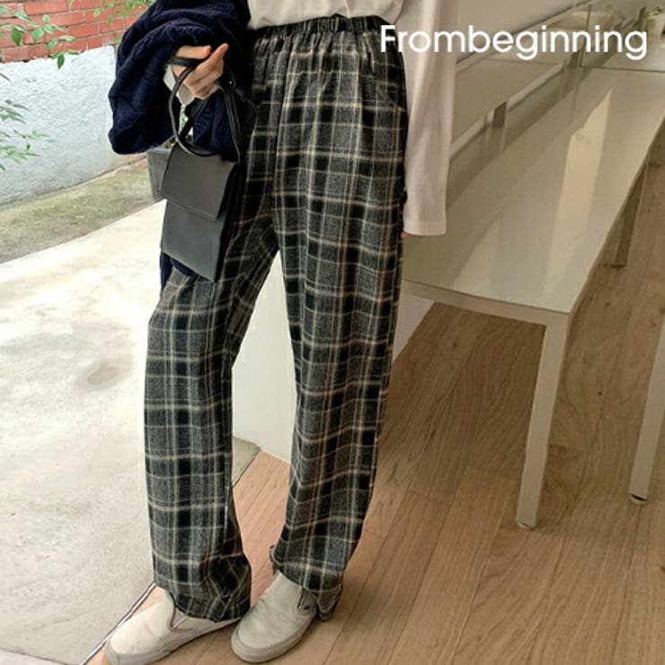 FROM BEGINNINGチェックバンディングパンツ韓国 韓国ファッション[品番：NWIW0009423]｜3rd  Spring（サードスプリング）のレディースファッション通販｜SHOPLIST（ショップリスト）