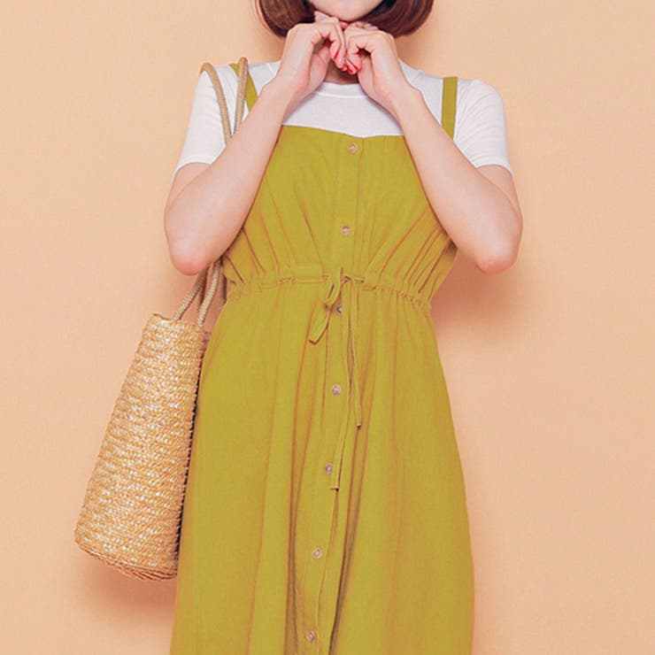 Hotpingフロントボタンワンピース夏 マスタード ワンピース ノースリーブ 品番 Nwiw 3rd Spring サードスプリング のレディースファッション通販 毎日送料無料 Shoplist ショップリスト