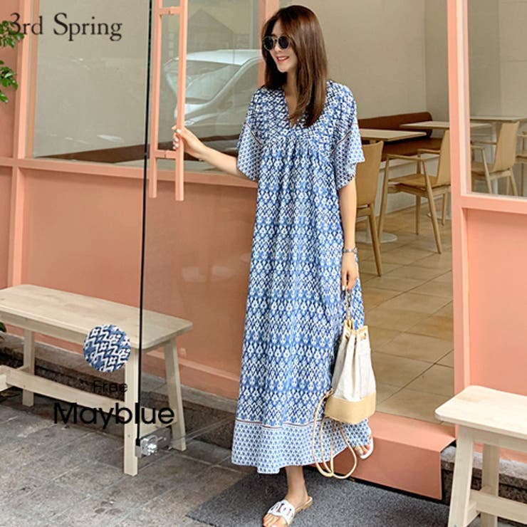 Mayblueエスニック柄ワンピース韓国 韓国ファッション ワンピース 品番 Nwiw 3rd Spring サードスプリング のレディースファッション通販 Shoplist ショップリスト