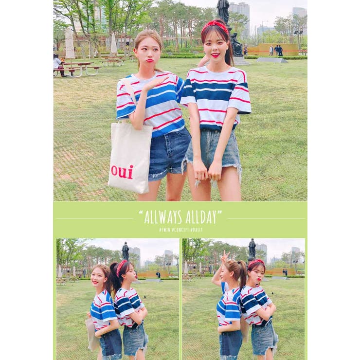 Merongshop素敵魅力的ボーダーtシャツ 韓国 韓国ファッション 品番 Nwiw 3rd Spring サードスプリング のレディースファッション通販 Shoplist ショップリスト