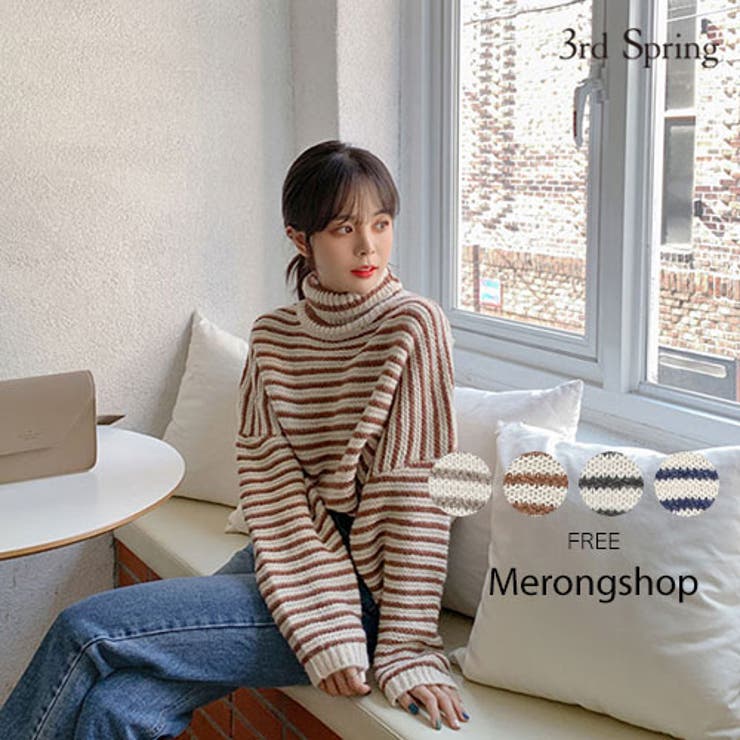 Merongshopボーダータートルニット韓国 韓国ファッション トップス 品番 Nwiw 3rd Spring サードスプリング のレディースファッション通販 Shoplist ショップリスト