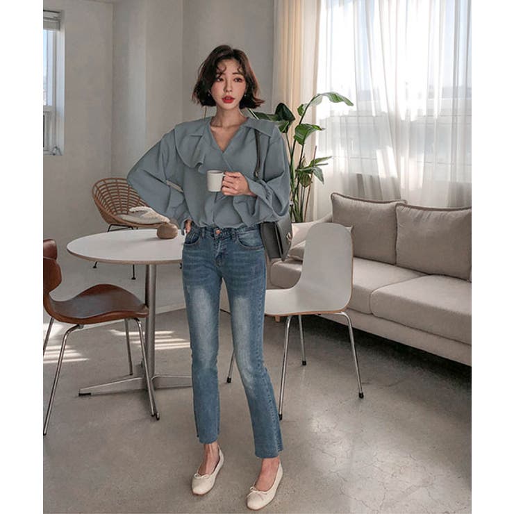 Merongshop貴族フリルブラウス韓国 韓国ファッション トップス 品番 Nwiw 3rd Spring サードスプリング のレディースファッション通販 Shoplist ショップリスト