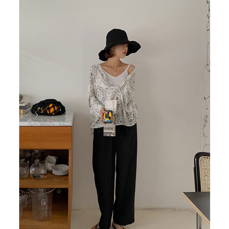 MERONGSHOPワイドスラックスパンツ 韓国 韓国ファッション[品番