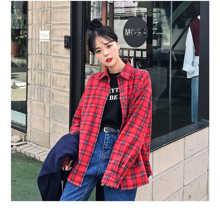 ★PERSTEP正規品★韓国★Marron Pocket Check Shirt メンズ 長袖 チェック シャツ グリーン 緑 韓国 (シャツ