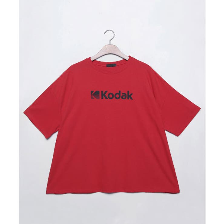 【KODAK】 ハングルコダック半袖Ｔシャツ★大人気★ Kodak コダック 半袖 Tシャツ メンズ M ブラック 刺繍ロゴ
