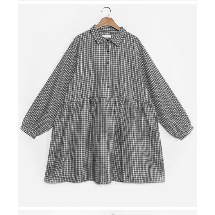 quu622kay 様THIRD MAGAZINE チェックシャツワンピ MERONGSHOPチェック柄シャツワンピース韓国 韓国ファッション