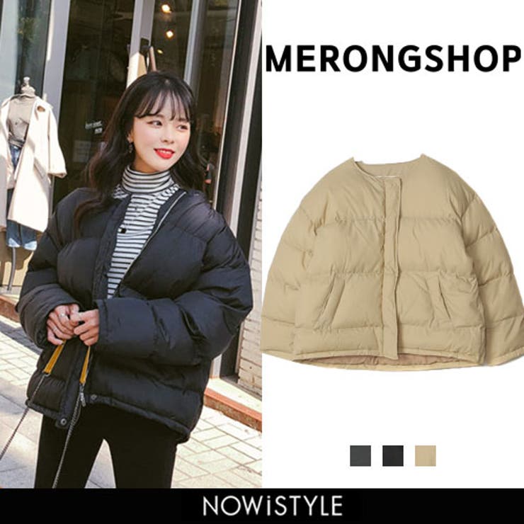 Merongshopノーカラーショートダウン韓国 韓国ファッション アウター 品番 Nwiw 3rd Spring サードスプリング のレディースファッション通販 Shoplist ショップリスト