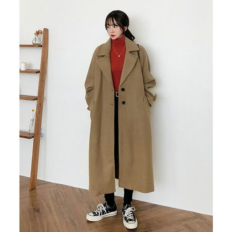 2024公式店舗 MICHYEORAオーバーサイズロングコート韓国韓国ファッション ジャケット・アウター