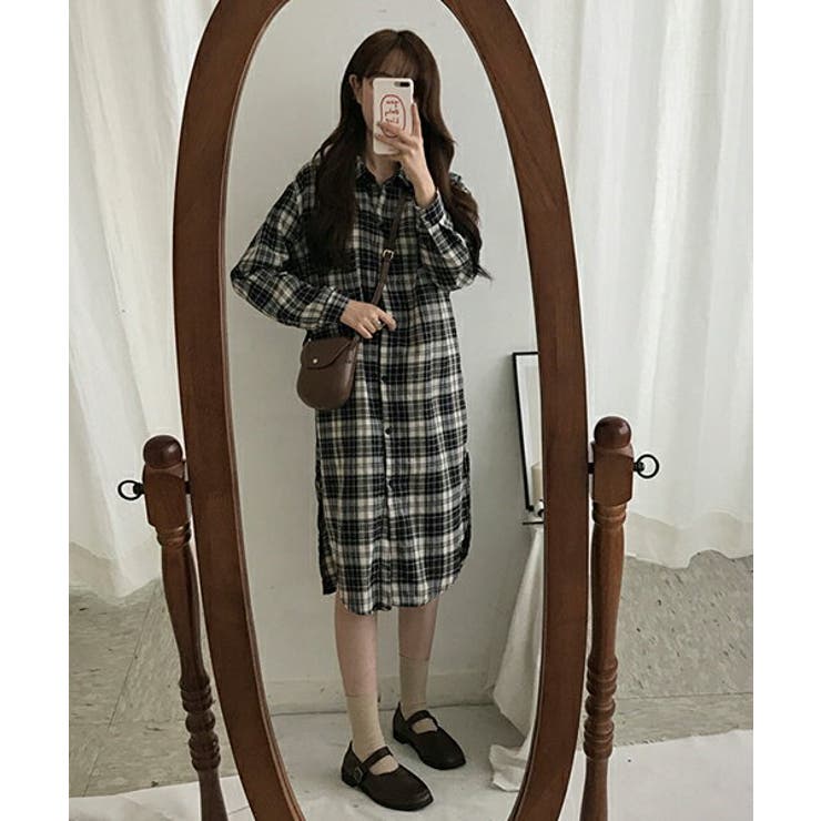 Michyeoraチェックロングワンピース 韓国韓国ファッション ワンピース 品番 Nwiw 3rd Spring サードスプリング のレディースファッション通販 Shoplist ショップリスト