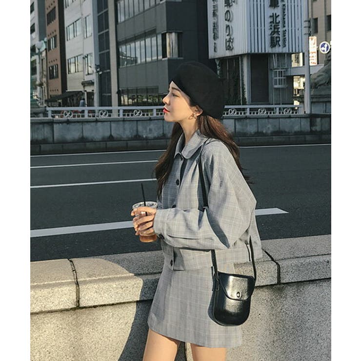 MICHYEORAチェックセットアップ韓国韓国ファッション