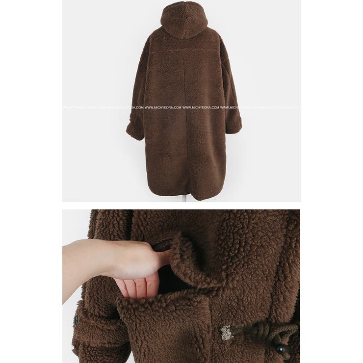 MICHYEORA(ミチョラ)ボアダッフルトッポギコート韓国韓国ファッション