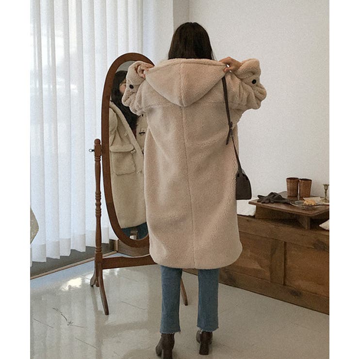 MICHYEORAボアダッフルトッポギコート韓国韓国ファッション コート