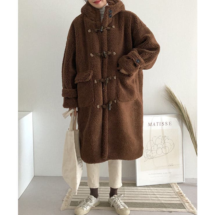 MICHYEORAボアダッフルトッポギコート韓国韓国ファッション コート