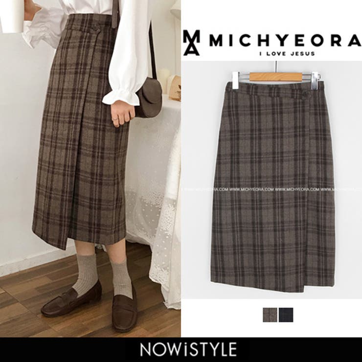 Michyeoraラップチェックスカート韓国韓国ファッション スカート ボトムス 品番 Nwiw 3rd Spring サードスプリング のレディースファッション通販 Shoplist ショップリスト