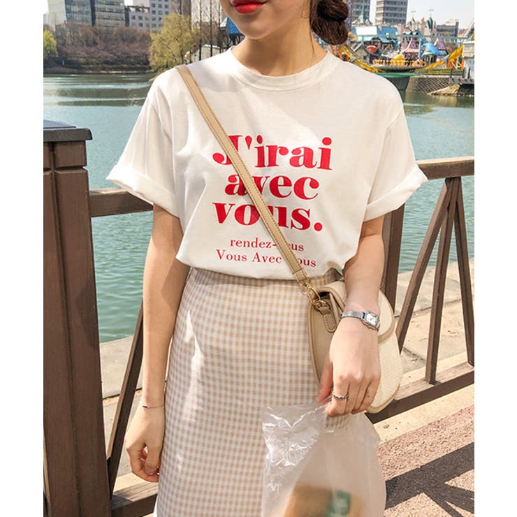 Michyeora赤ロゴｔシャツ韓国 韓国ファッション トップス 品番 Nwiw 3rd Spring サードスプリング のレディースファッション通販 Shoplist ショップリスト