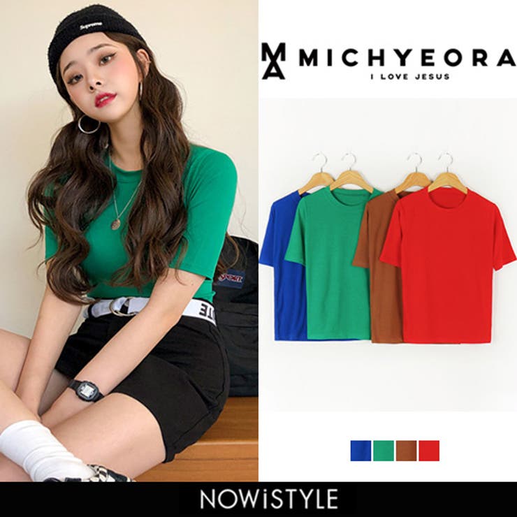 MICHYEORA原色チビT 韓国 韓国ファッション[品番：NWIW0005901]｜3rd Spring（サードスプリング）のレディース