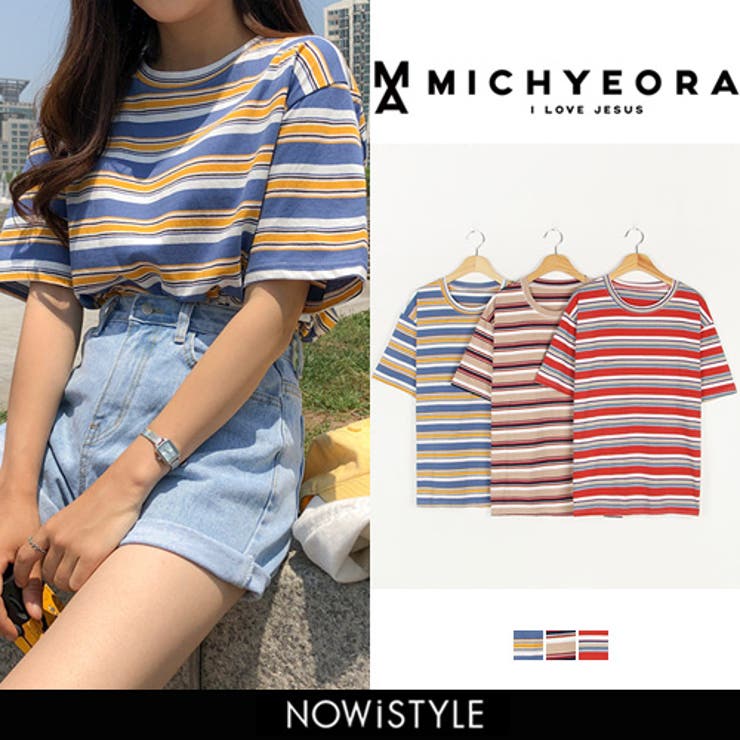 Michyeoraマルチボーダーtシャツ韓国 韓国ファッション Tシャツ 品番 Nwiw 3rd Spring サードスプリング のレディースファッション通販 Shoplist ショップリスト