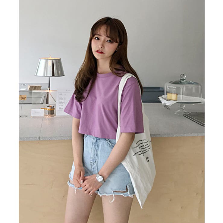 Michyeoraクロップドtシャツ韓国 韓国ファッション 無地t 品番 Nwiw 3rd Spring サードスプリング のレディースファッション通販 Shoplist ショップリスト