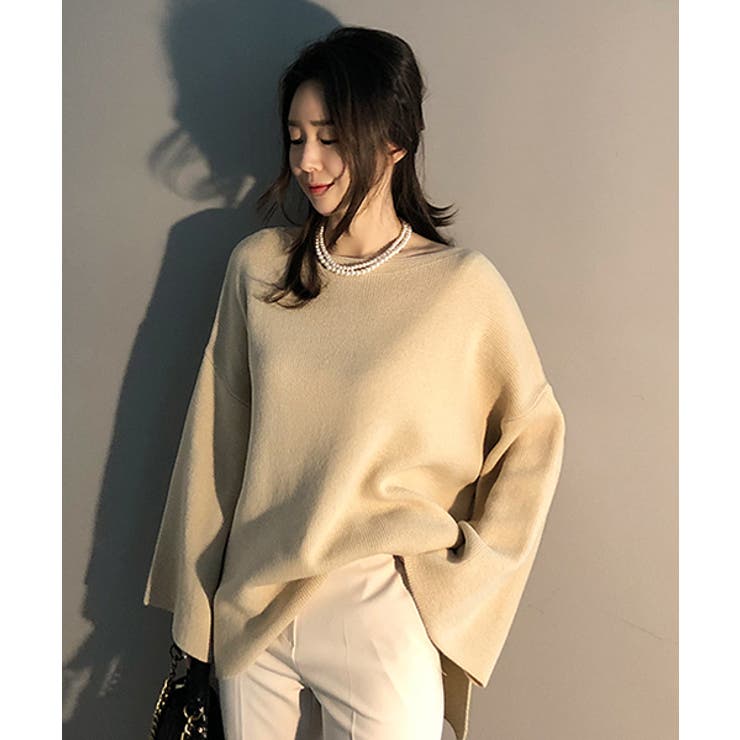 Naning9 ナンニング ワイドスリーブボートネックニット 品番 Nwiw 3rd Spring サードスプリング のレディース ファッション通販 Shoplist ショップリスト