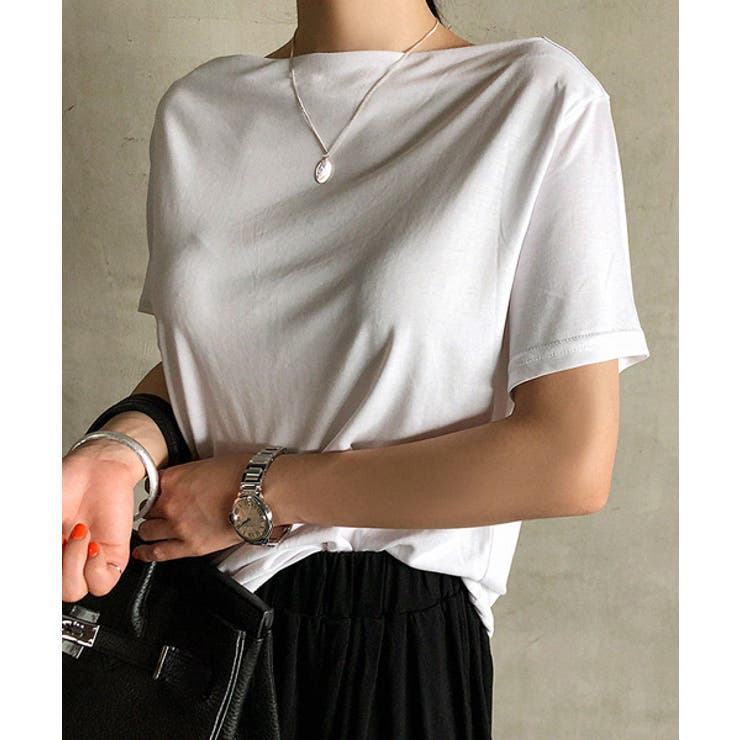 ☆韓国人気☆ボートネックTシャツ/AMOMENTO☆ AMOMENTO(アモーメント) | 韓国発！いま話題のレディース